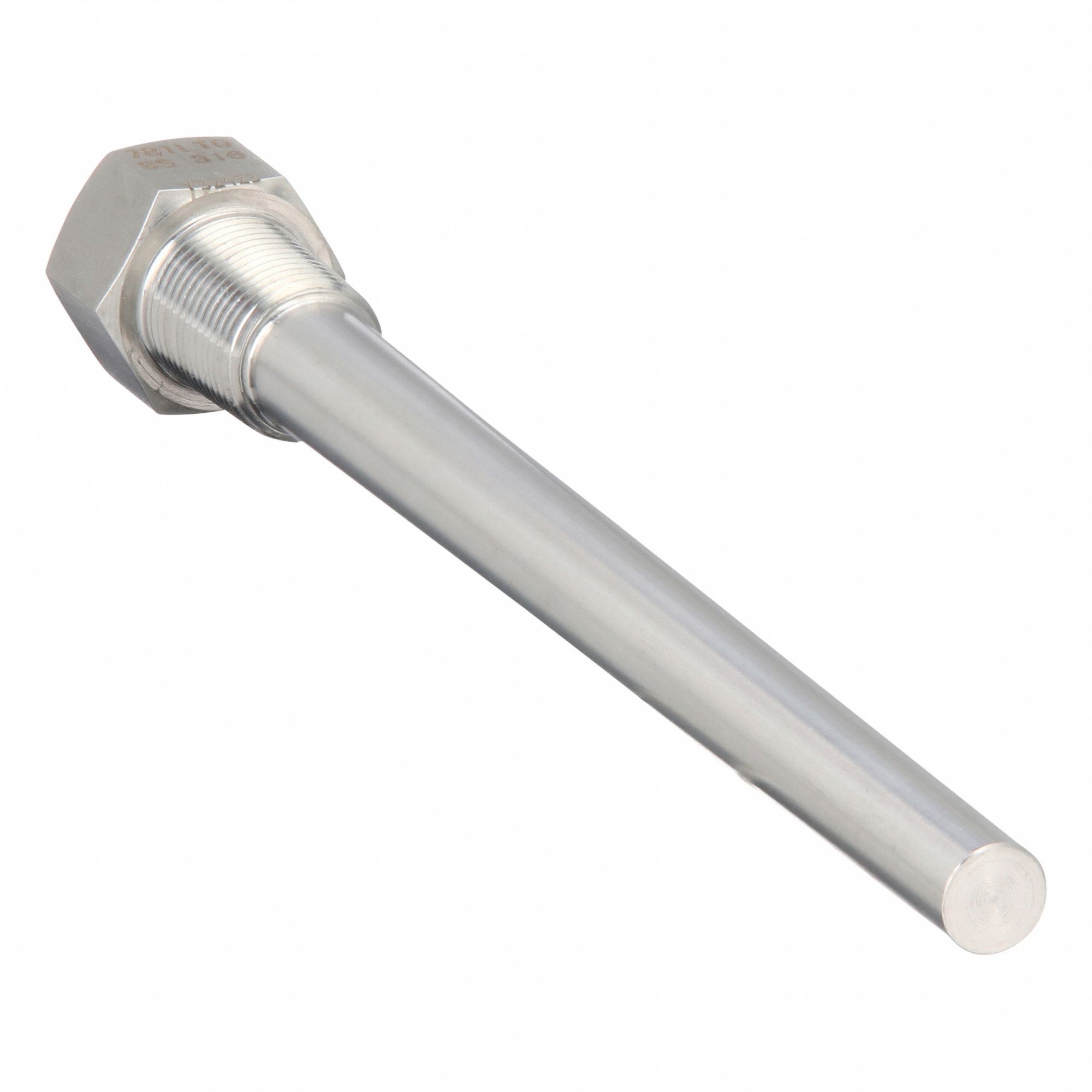 THREADED THERMOWELL, TAPERED SHANK, STAINLESS STEEL, FOR 9 IN STEM L, 7 1/2 IN INSERTION L