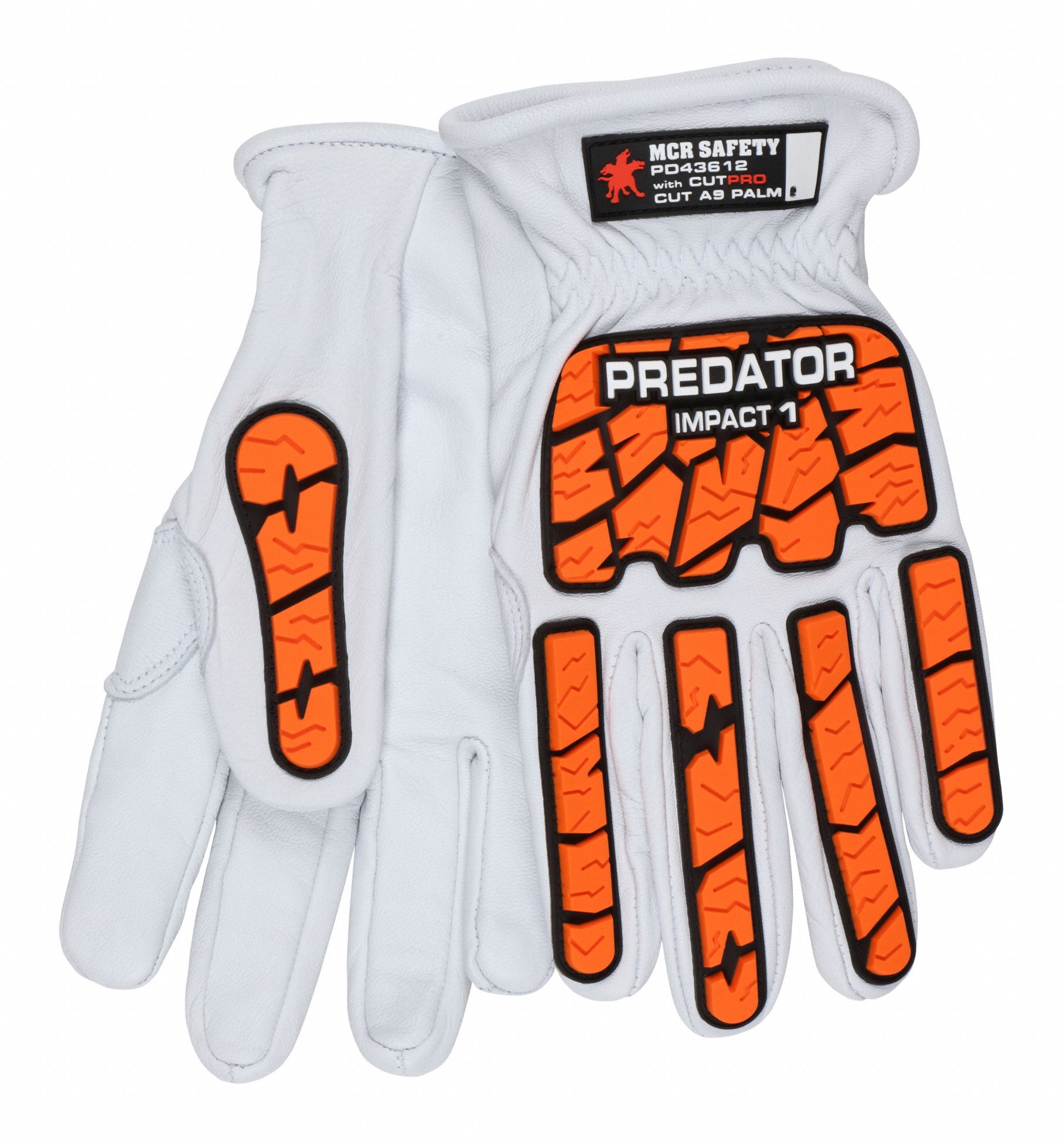 Leather Gloves: M ( 8 ), Double Palm, Goatskin, Drivers Glove, ANSI Cut Level A9, 1 PR