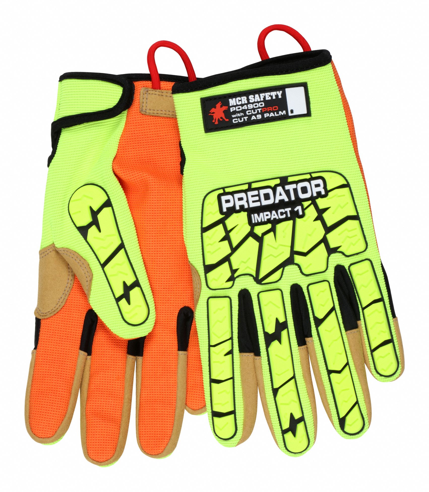 PREDATOR Cut and Impact Resistant Glove: 3XL ( 12 ), Mechanics Glove, ANSI Cut Level A9, TPR, 1 PR