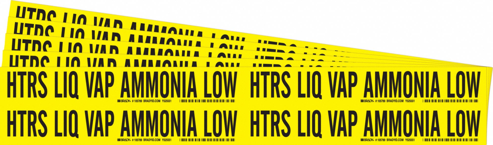 Pipe Marker, Htrs Liq Vap Ammonia Low, PK5