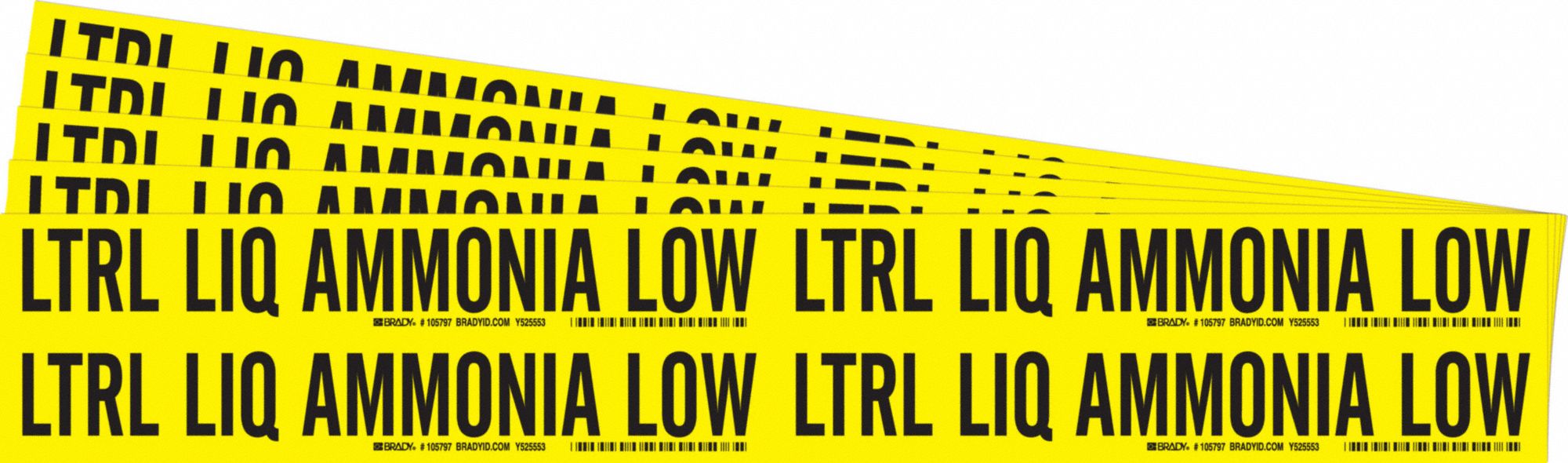 Pipe Marker, , Ltrl Liq Ammonia Low, PK5