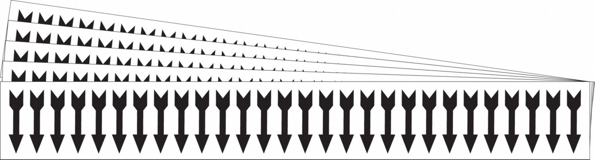 Pipe Marker, Adhesive, Black, (Arrow), PK5