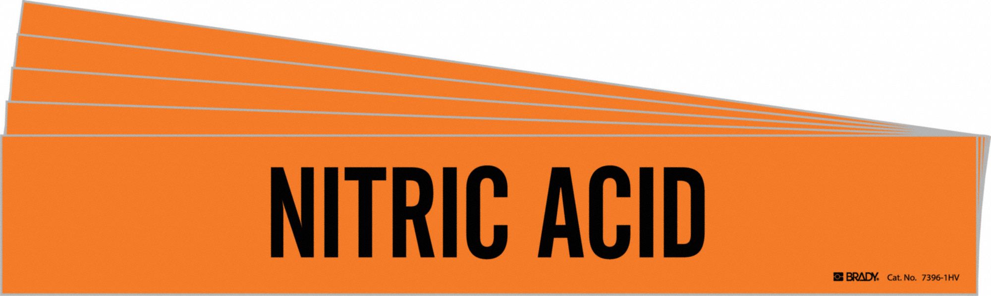 Nitric Acid, Orange, Pipe Marker 781VH073961HVPK Grainger