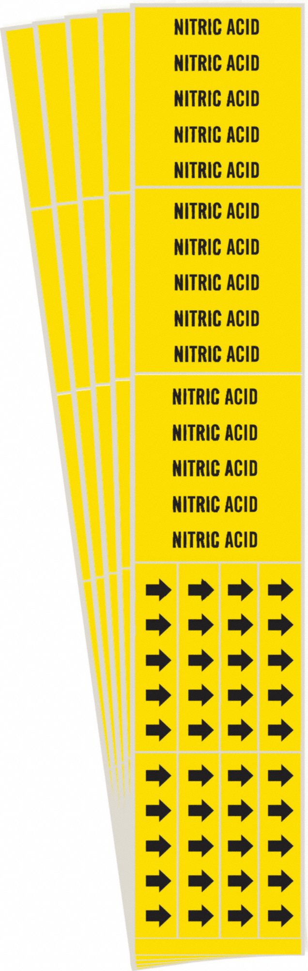 Nitric Acid, Yellow, Pipe Marker 781VM071973CPK Grainger