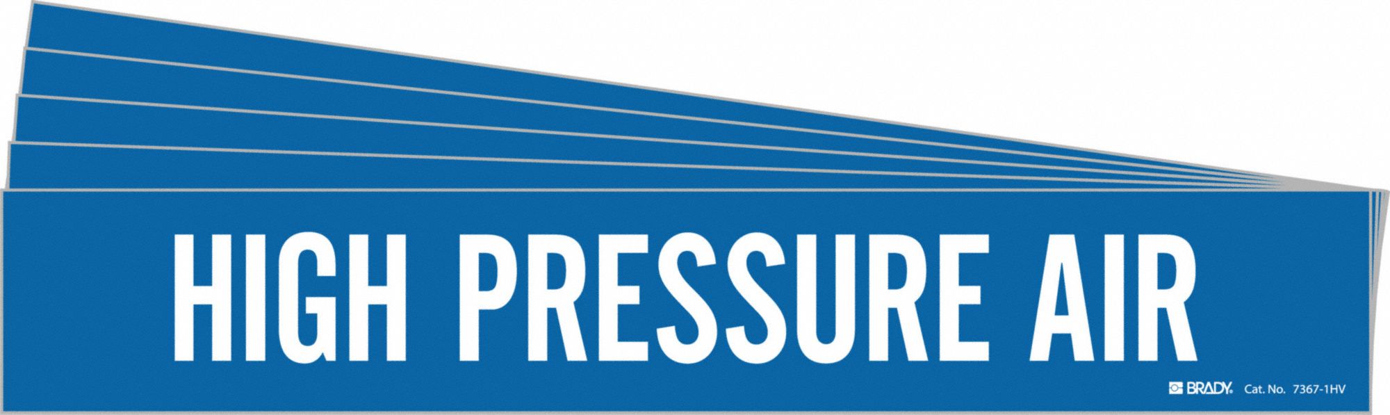 High Pressure Air, Blue, Pipe Marker 781W3373671HVPK Grainger