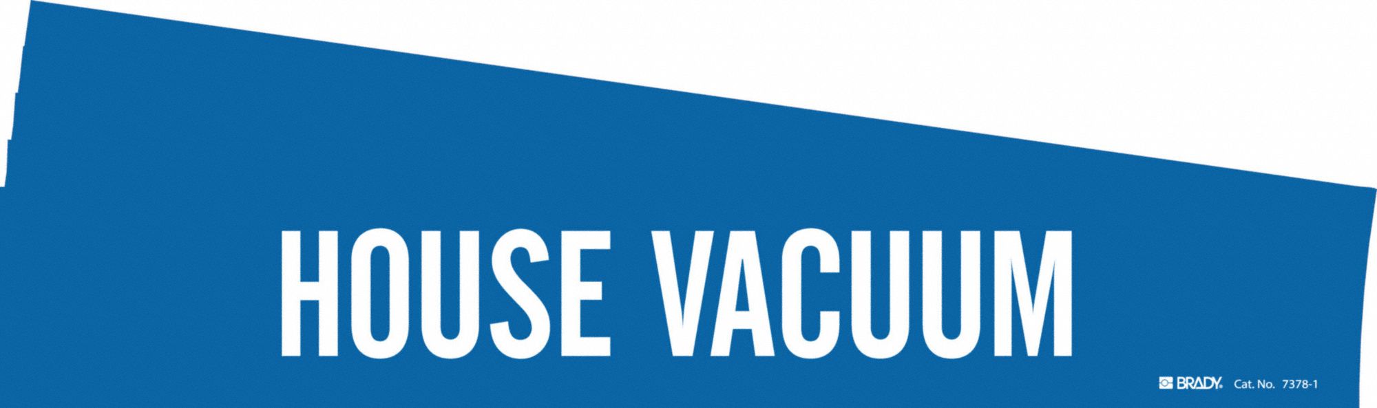 Pipe Marker: House Vacuum, Blue, White, Fits 2 1/2 to 7 7/8 in Pipe O.D., 1 Pipe Markers, 5 PK