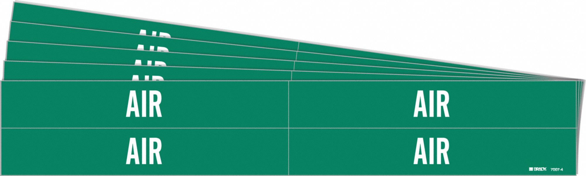 Air, Green, Pipe Marker 781W9170074PK Grainger