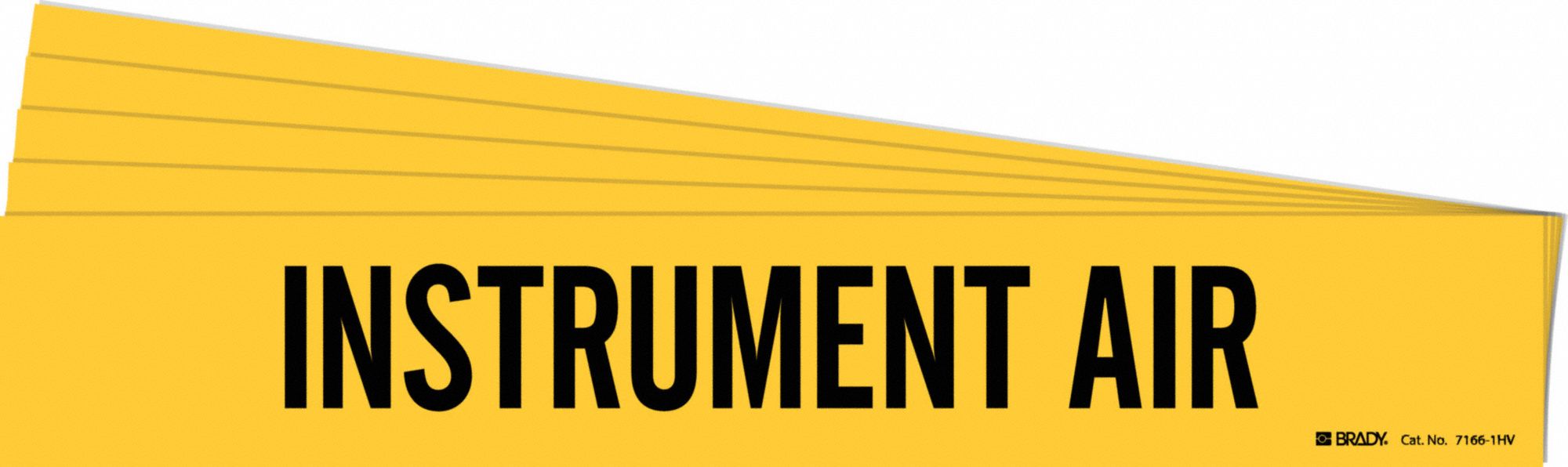 Pipe Marker: Instrument Air, Yellow, Black, Fits 8 in and Larger Pipe O.D., 1 Pipe Markers, 5 PK