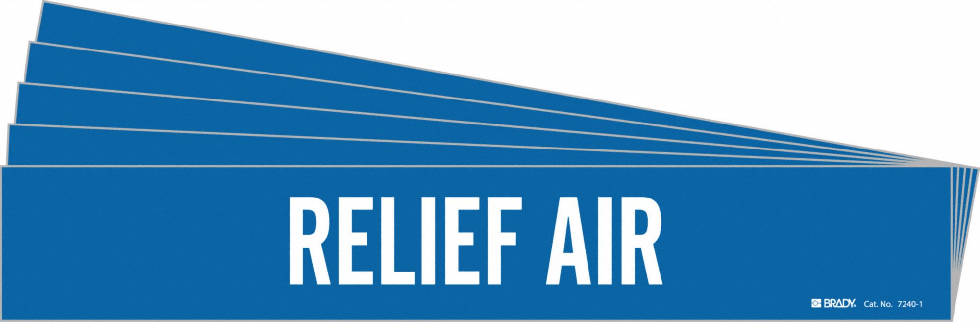 Relief Air, Blue, Pipe Marker 781WH072401PK Grainger