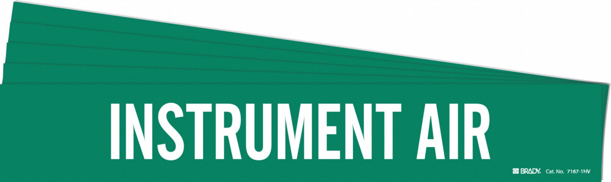 Pipe Marker: Instrument Air, Green, White, Fits 8 in and Larger Pipe O.D., 1 Pipe Markers, 5 PK