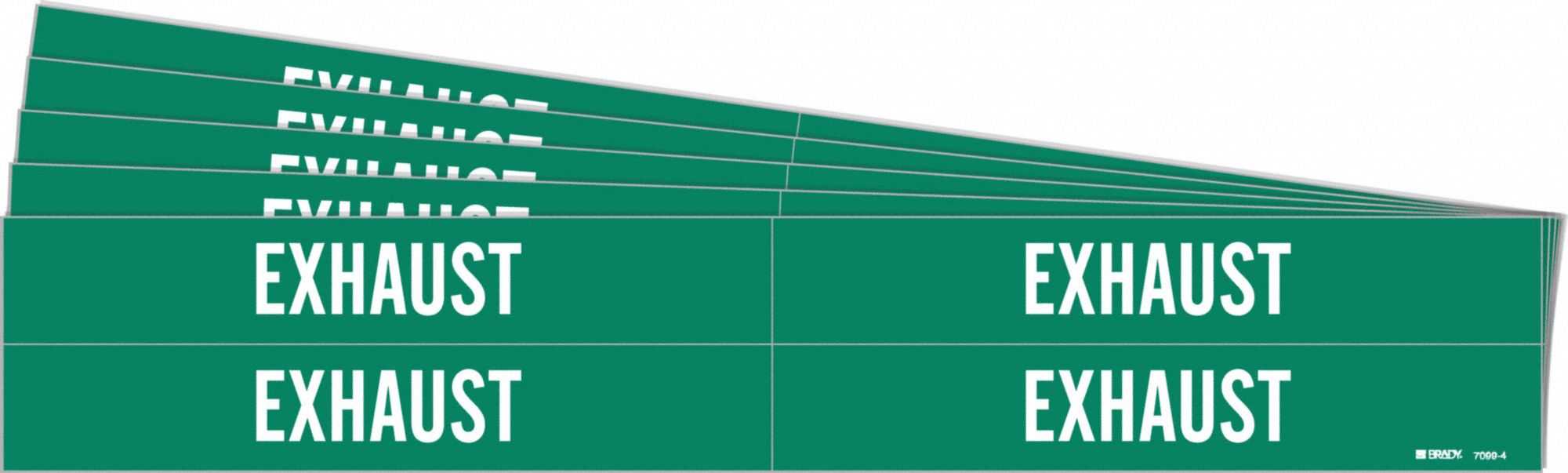 Exhaust, Green, Pipe Marker 781WJ170994PK Grainger