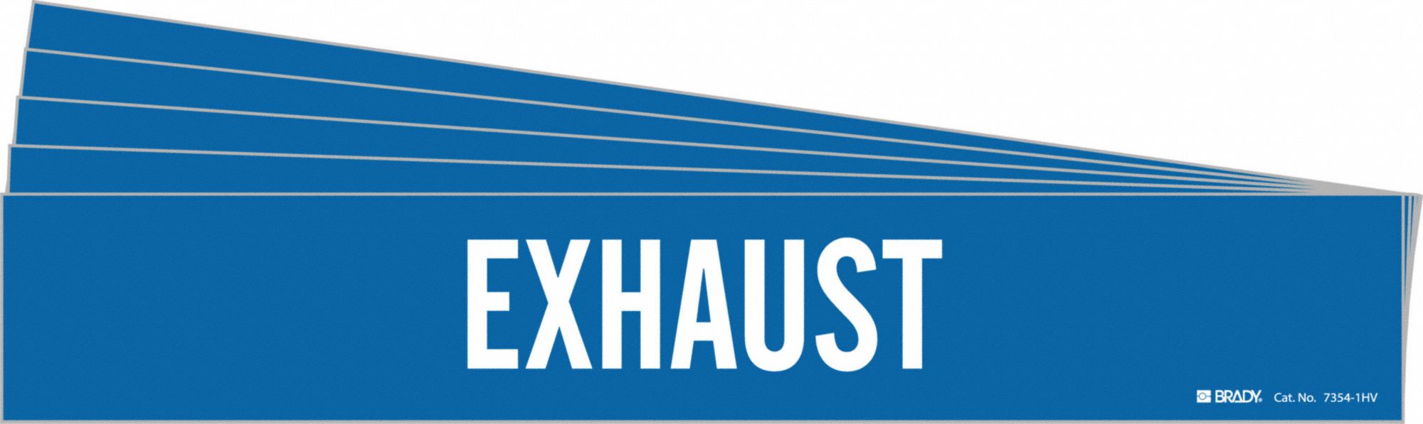 Exhaust, Blue, Pipe Marker 781WK373541HVPK Grainger