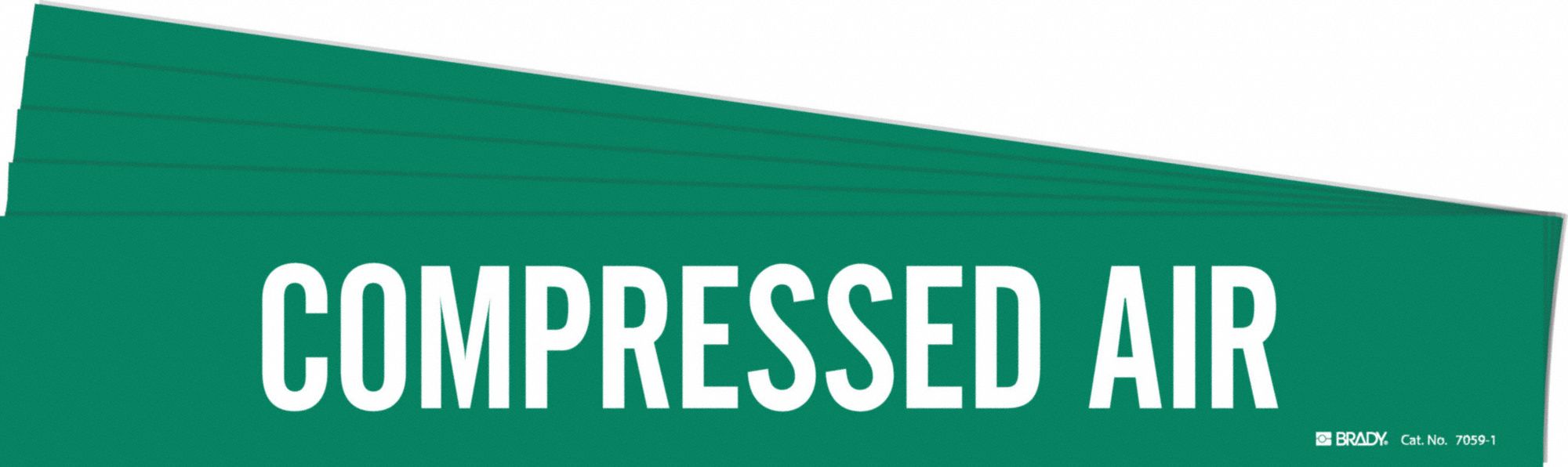 Compressed Air, Green, Pipe Marker 781WN770591PK Grainger