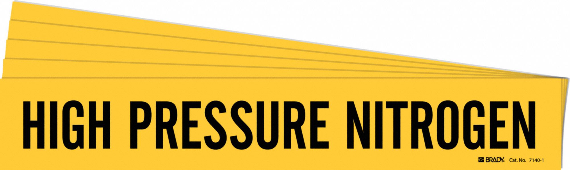 High Pressure Nitrogen, Yellow, Pipe Marker 781WY871401PK Grainger