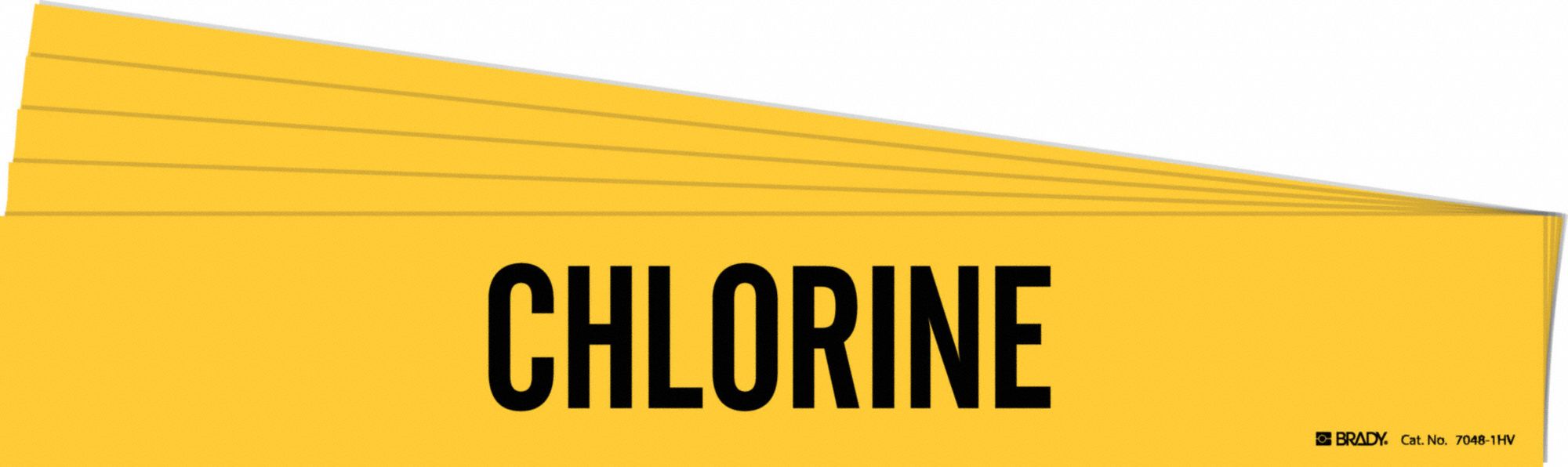 Chlorine, Yellow, Pipe Marker 781X3670481HVPK Grainger