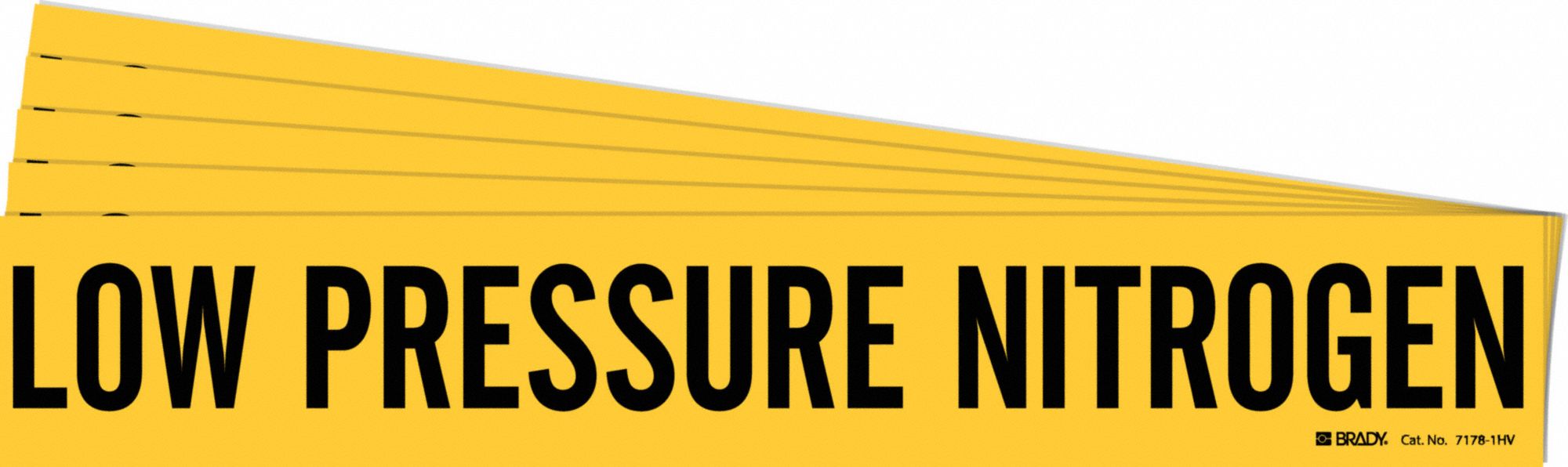 Low Pressure Nitrogen, Yellow, Pipe Marker 781X4871781HVPK Grainger