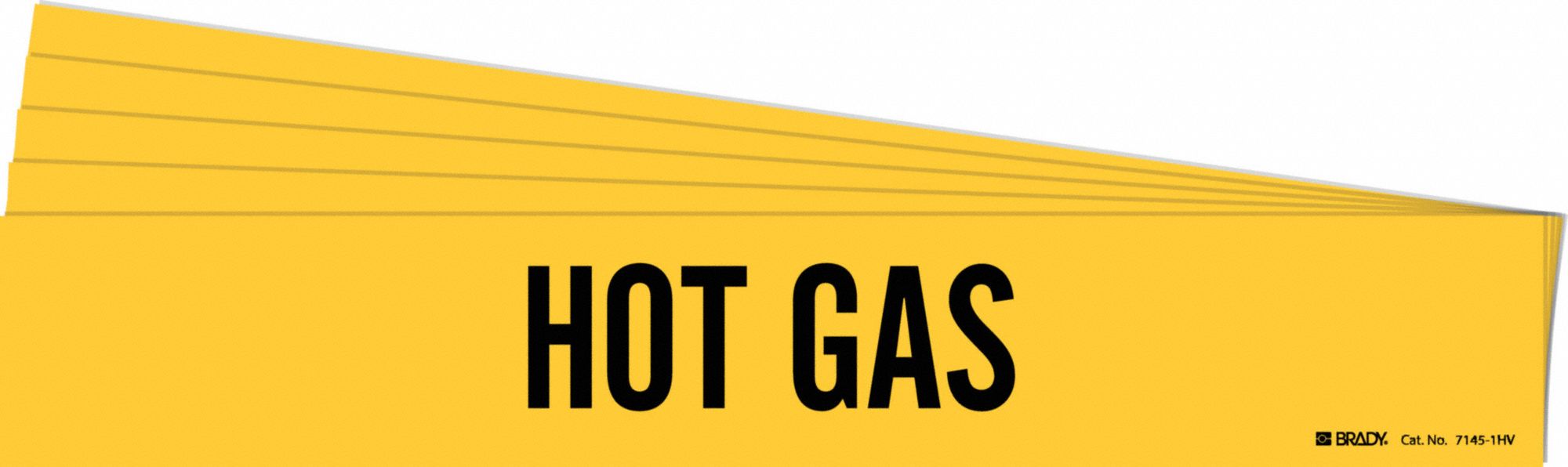 Hot Gas, Yellow, Pipe Marker 781XD071451HVPK Grainger