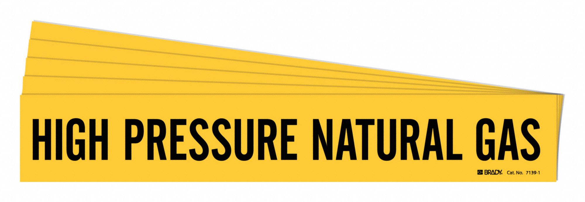 High Pressure Natural Gas, Yellow, Pipe Marker 781XH671391PK