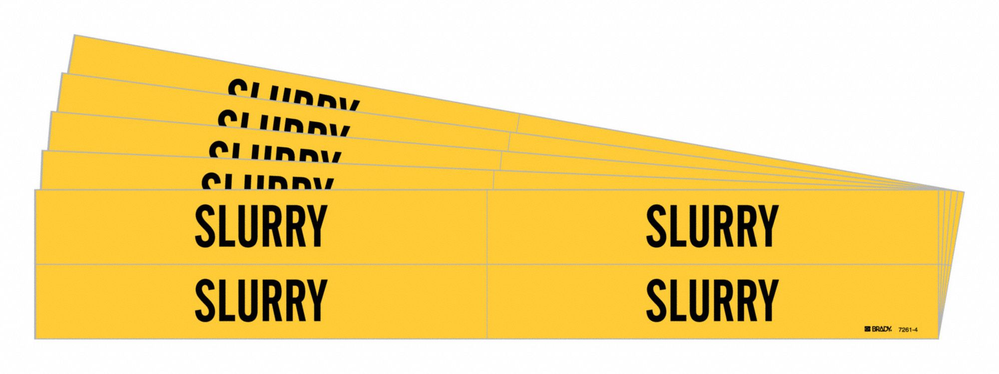 Slurry, Yellow, Pipe Marker 781Y1272614PK Grainger
