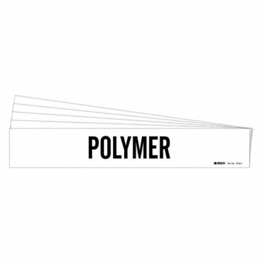 Polymer, White, Pipe Marker 781YM072161PK Grainger