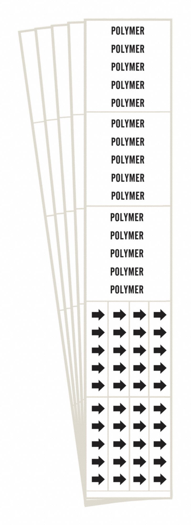 Polymer, White, Pipe Marker 781YM972163CPK Grainger