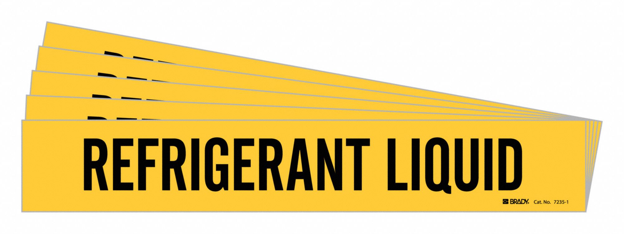 Refrigerant Liquid, Yellow, Pipe Marker 781YR672351PK Grainger