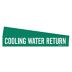 Cooling Water Return Adhesive Pipe Markers