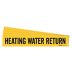 Heating Water Return Adhesive Pipe Markers