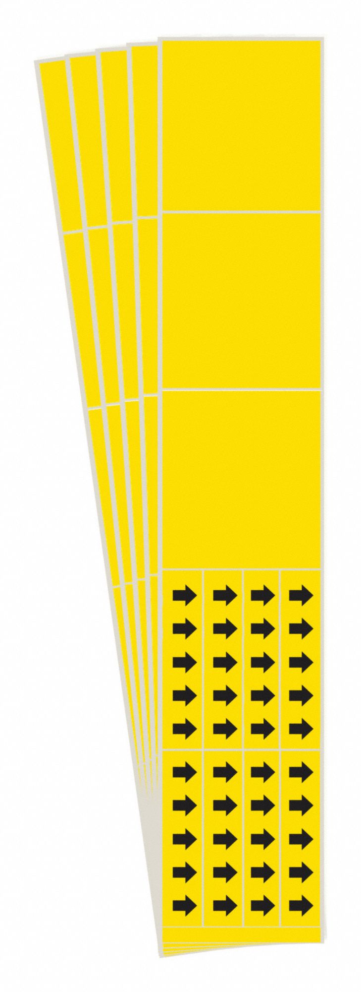 Pipe Marker, Adhesive, Black, No Legend, PK5