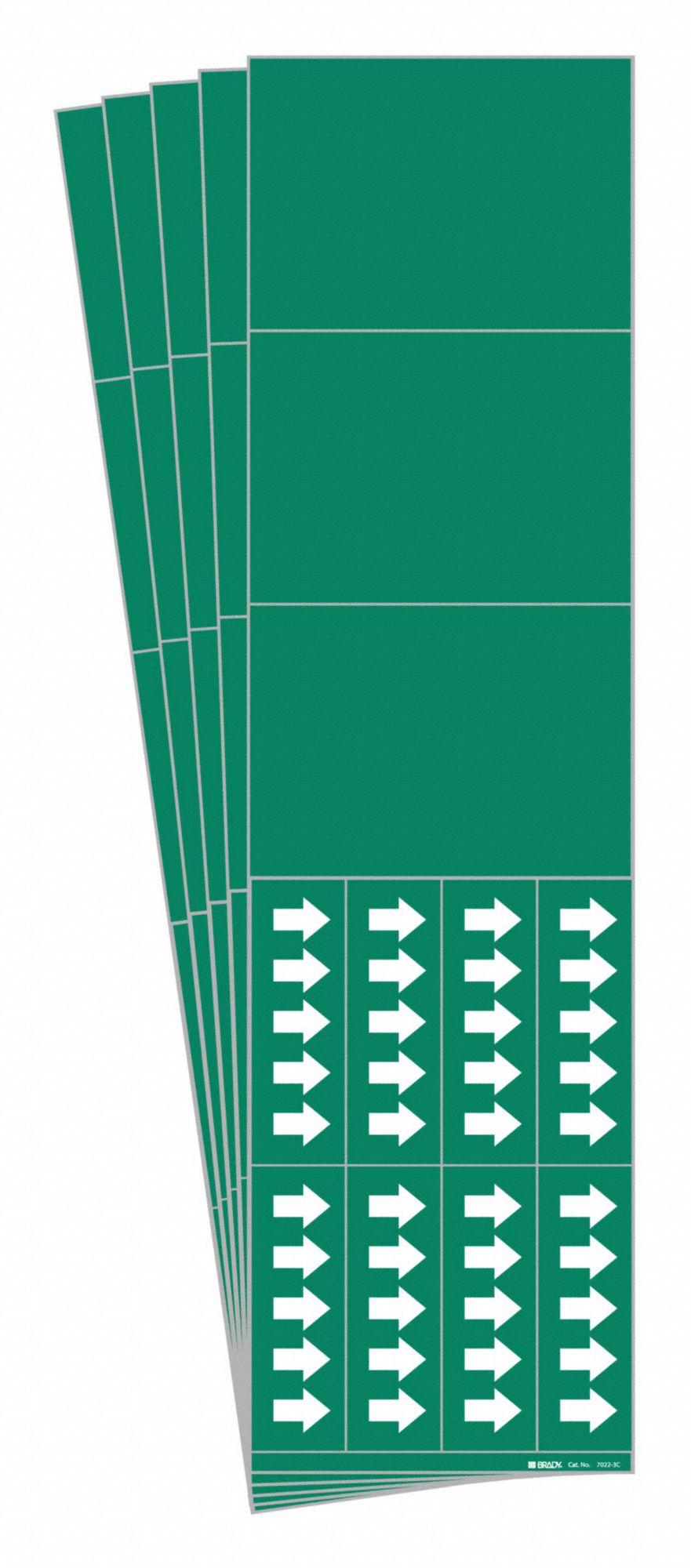 Pipe Marker, Adhesive, White, No Legend, PK5