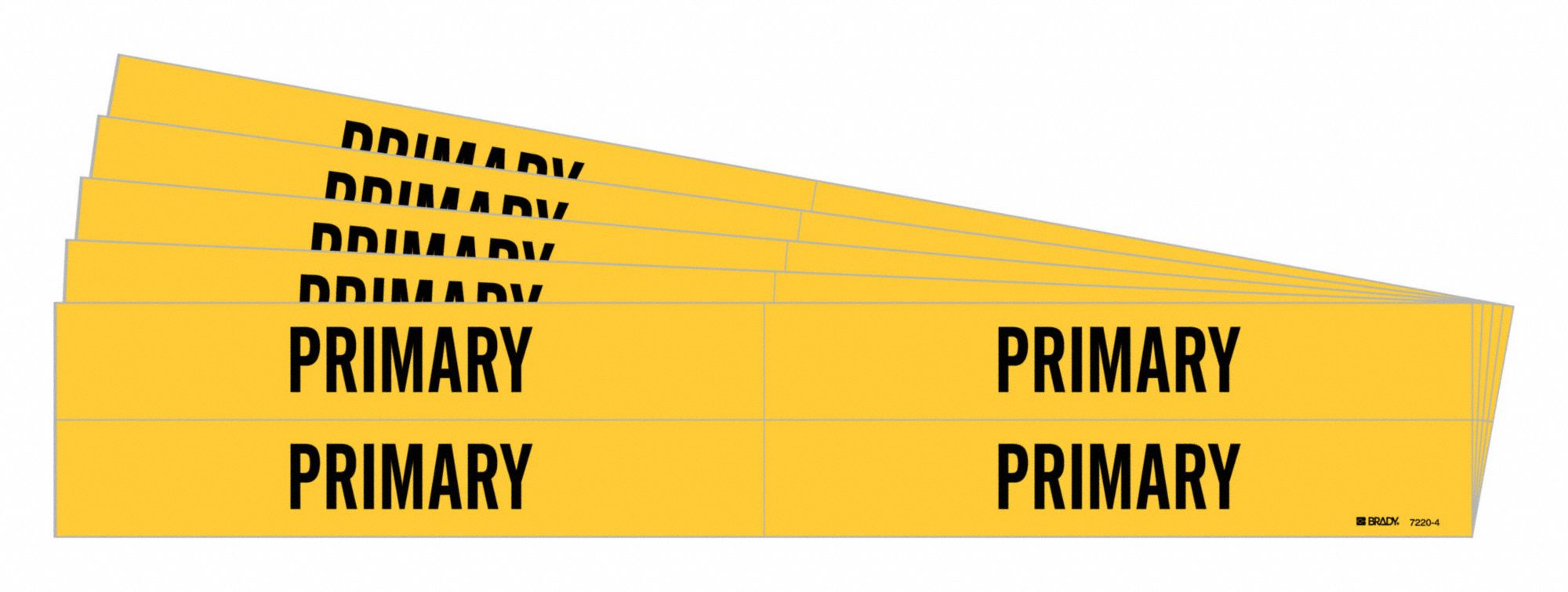 Primary, Yellow, Pipe Marker 782FP572204PK Grainger