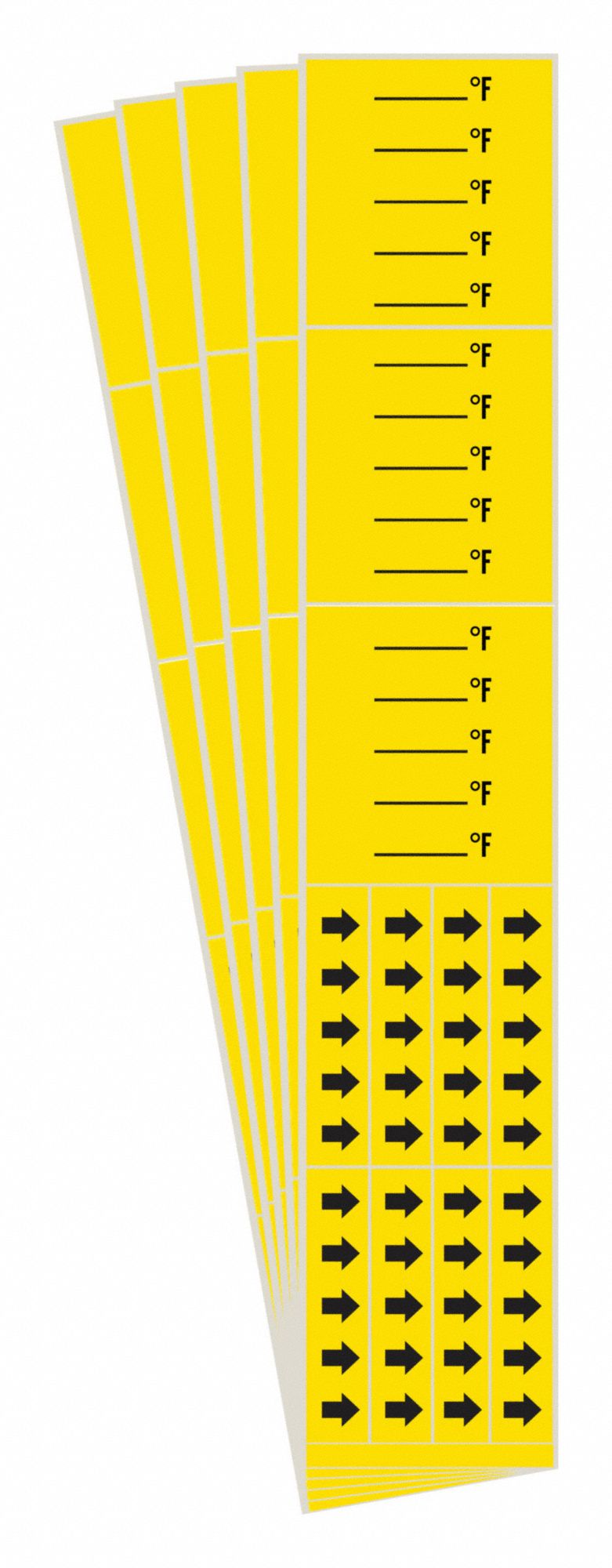 Pipe Marker, Adhesive, Black, F, PK5