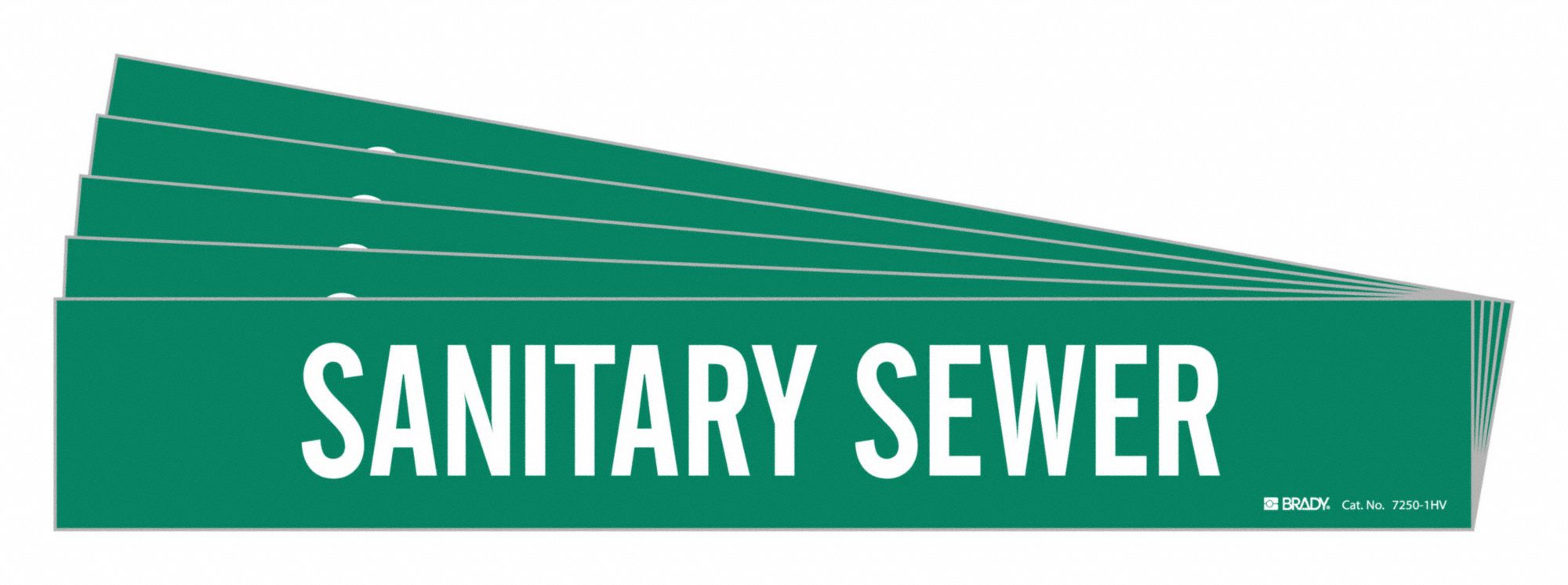 Sanitary Sewer, Green, Pipe Marker 782FX072501HVPK Grainger