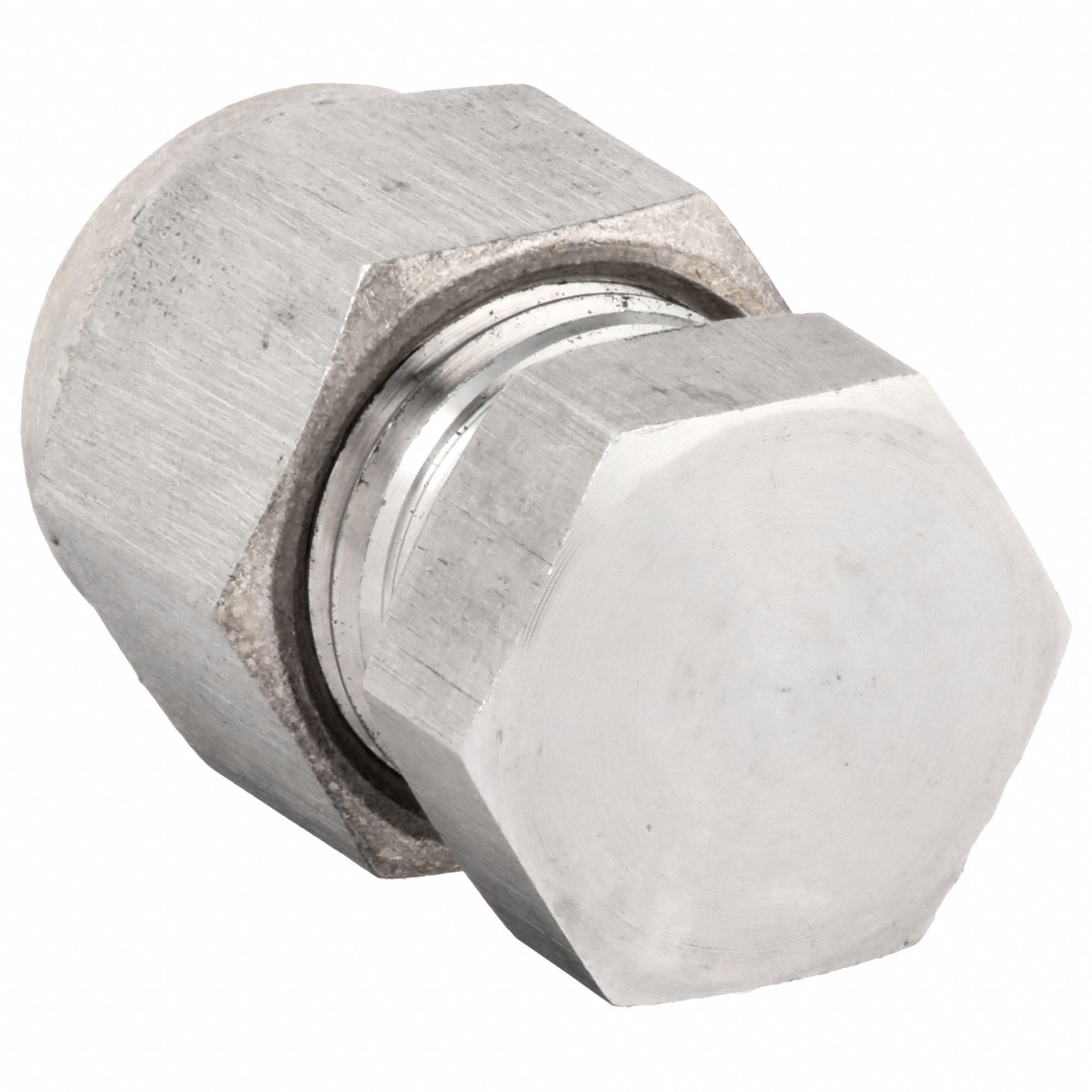 Compression Fitting Plug: 1/2 in OD Fitting Size, Compression, Stainless Steel