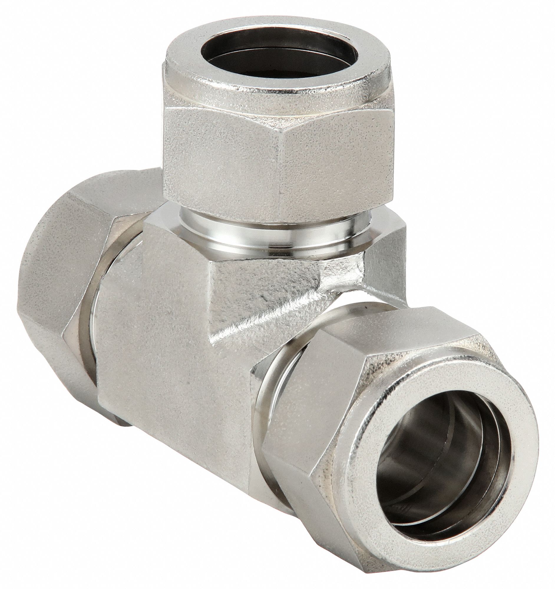Compression Tee Fitting: 1/2 in OD x 1/2 in OD x 1/2 in OD Fitting Size