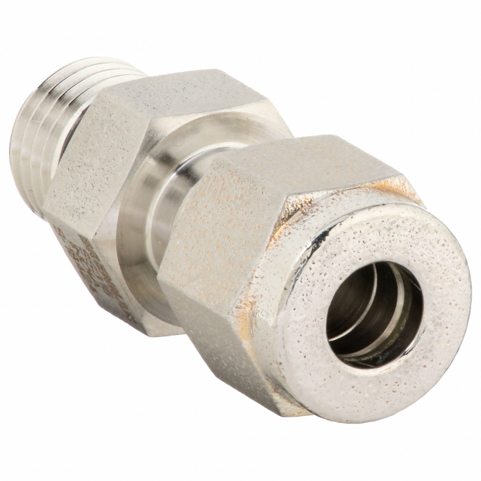 Compression Fitting Adapter: 1/2 in OD Fitting Size, Compression x ORB