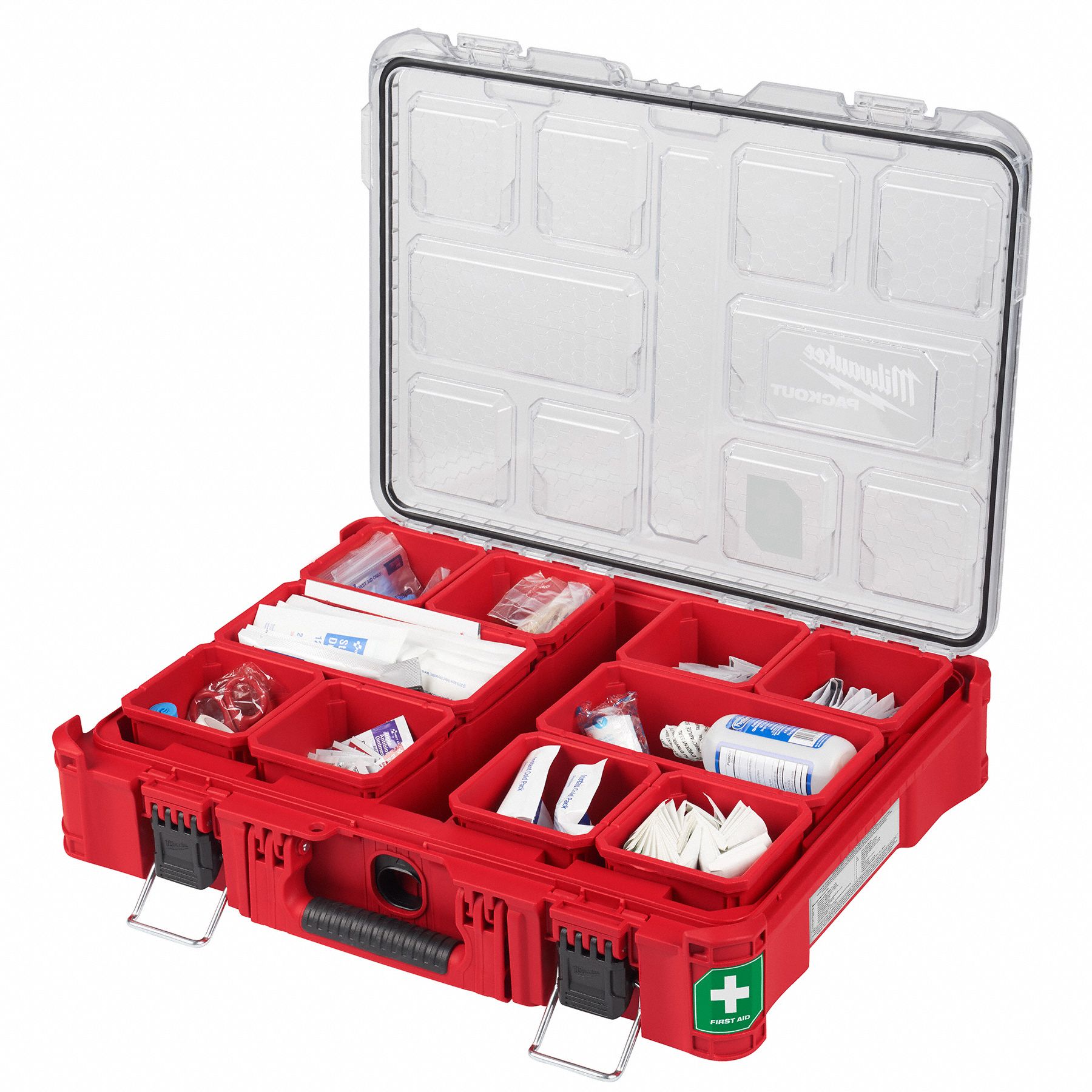 MILWAUKEE, Red, 30 People Served per Kit, First Aid Kit 782KL84873