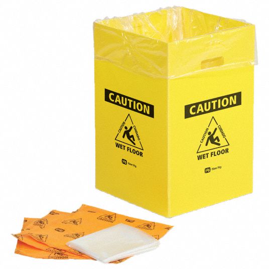 PIG Absorb/Lock Ceiling Leak Catcher 16 in x 16 in, Yellow, Container