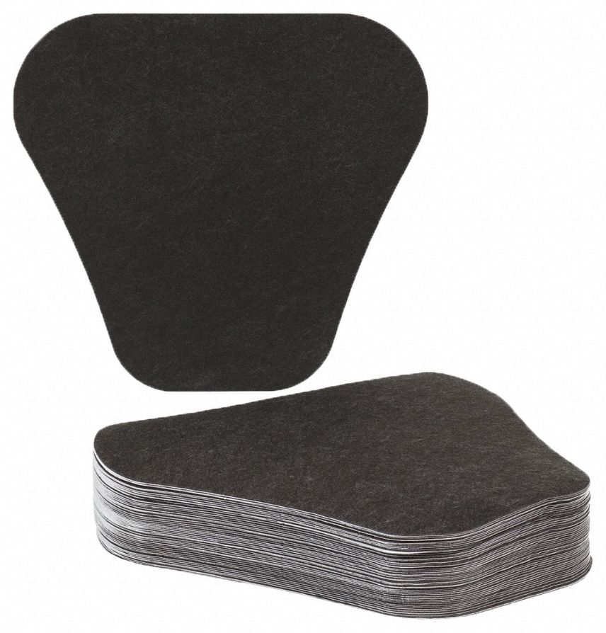 PIG, 1/8 in Mat Thick, 17 in Lg, Adhesive Backed Urinal Mat 782KY0