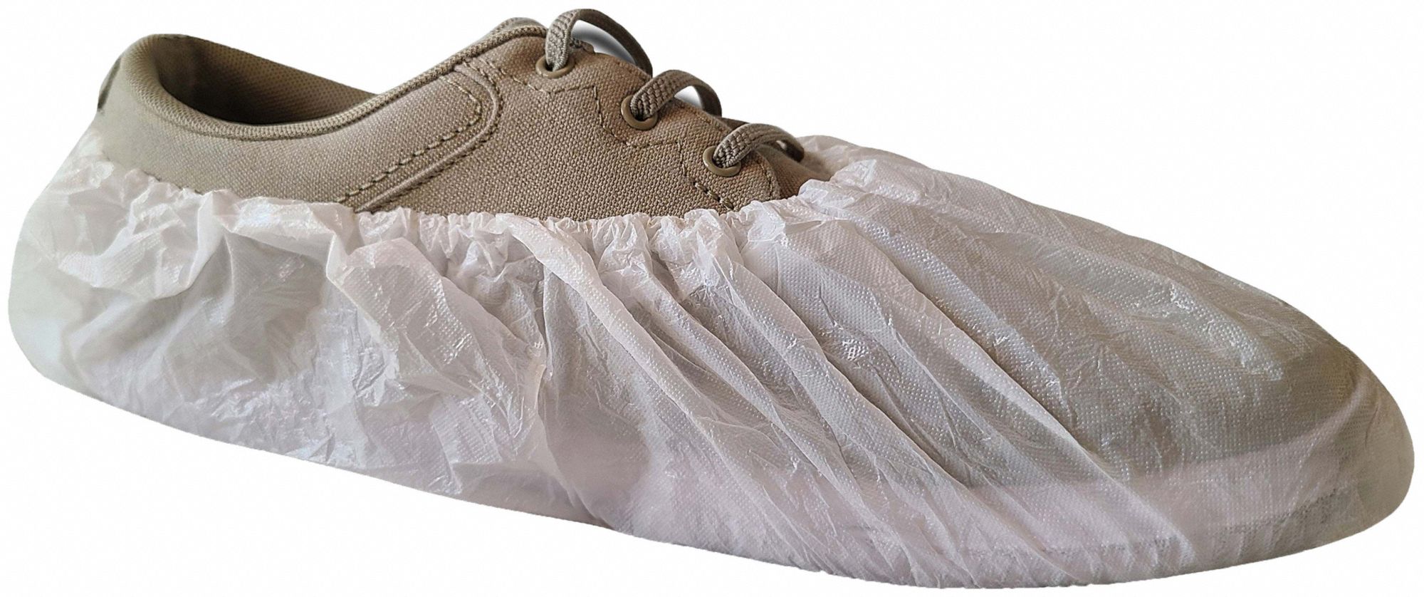white canvas shoe protector