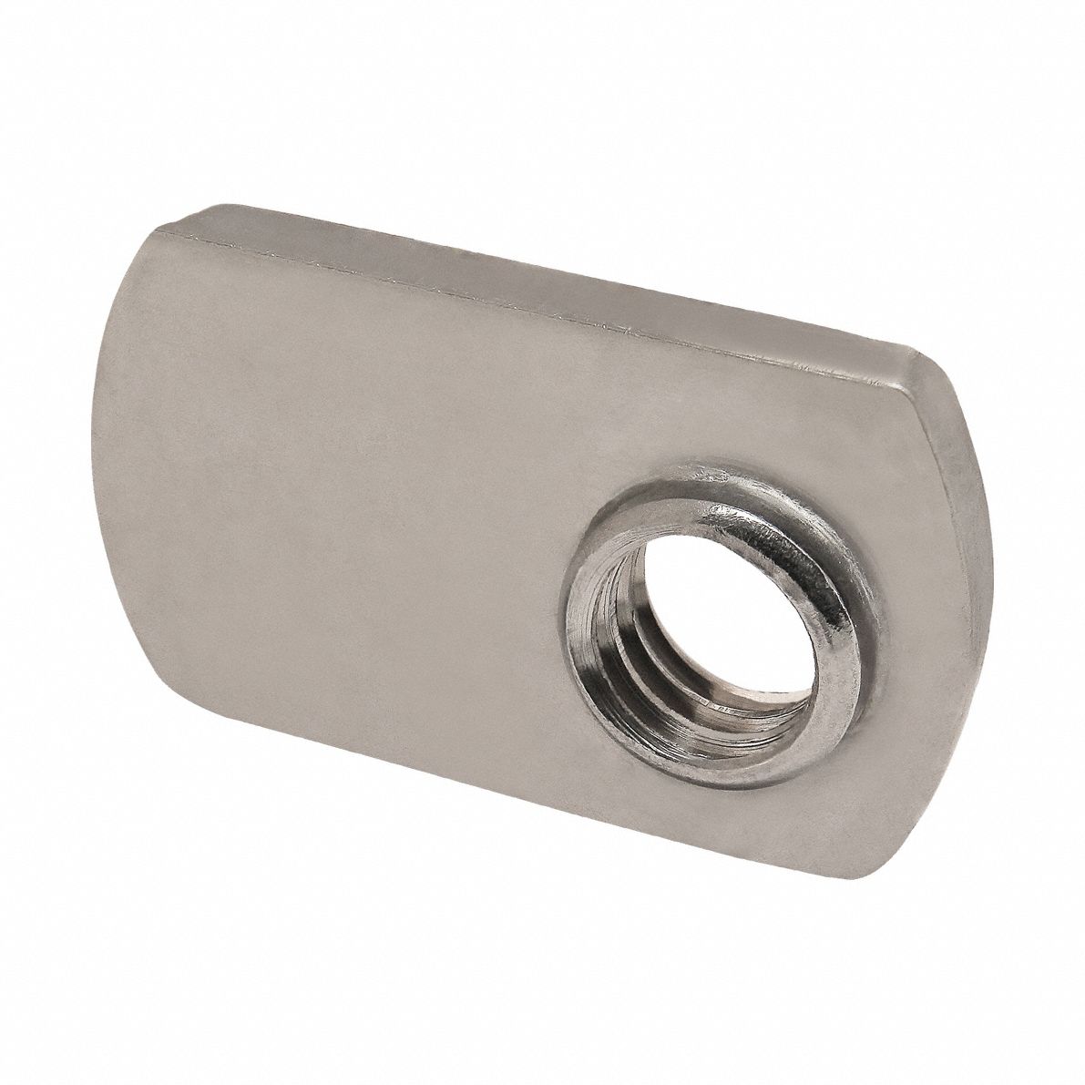T-Slot Framing System Fasteners: 5/16"-18 Size, 15/64 in Thread Lg, 15 Series, Single Offset (MPN 3678-10). Key specifications — Fastener Type: T-Nut; Material: Stainless Steel; T-Slot Fastener Type: T-Nut; Threaded Hole Location: Single Offset; Compatible Series: 80/20 15 Series; System of Measurement: Inch; Brand: 80/20; Mounting Type: Slide-In.