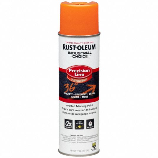 RUST-OLEUM, Inverted Paint Dispensing, Fluorescent Orange