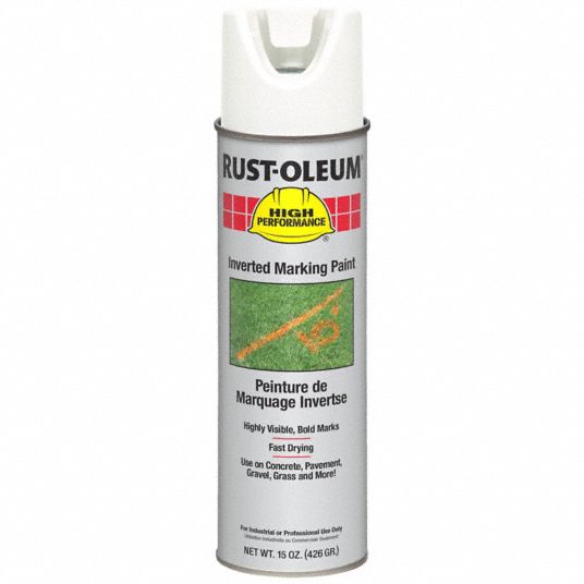 RUST-OLEUM, Inverted Paint Dispensing, White, Inverted Marking Paint ...