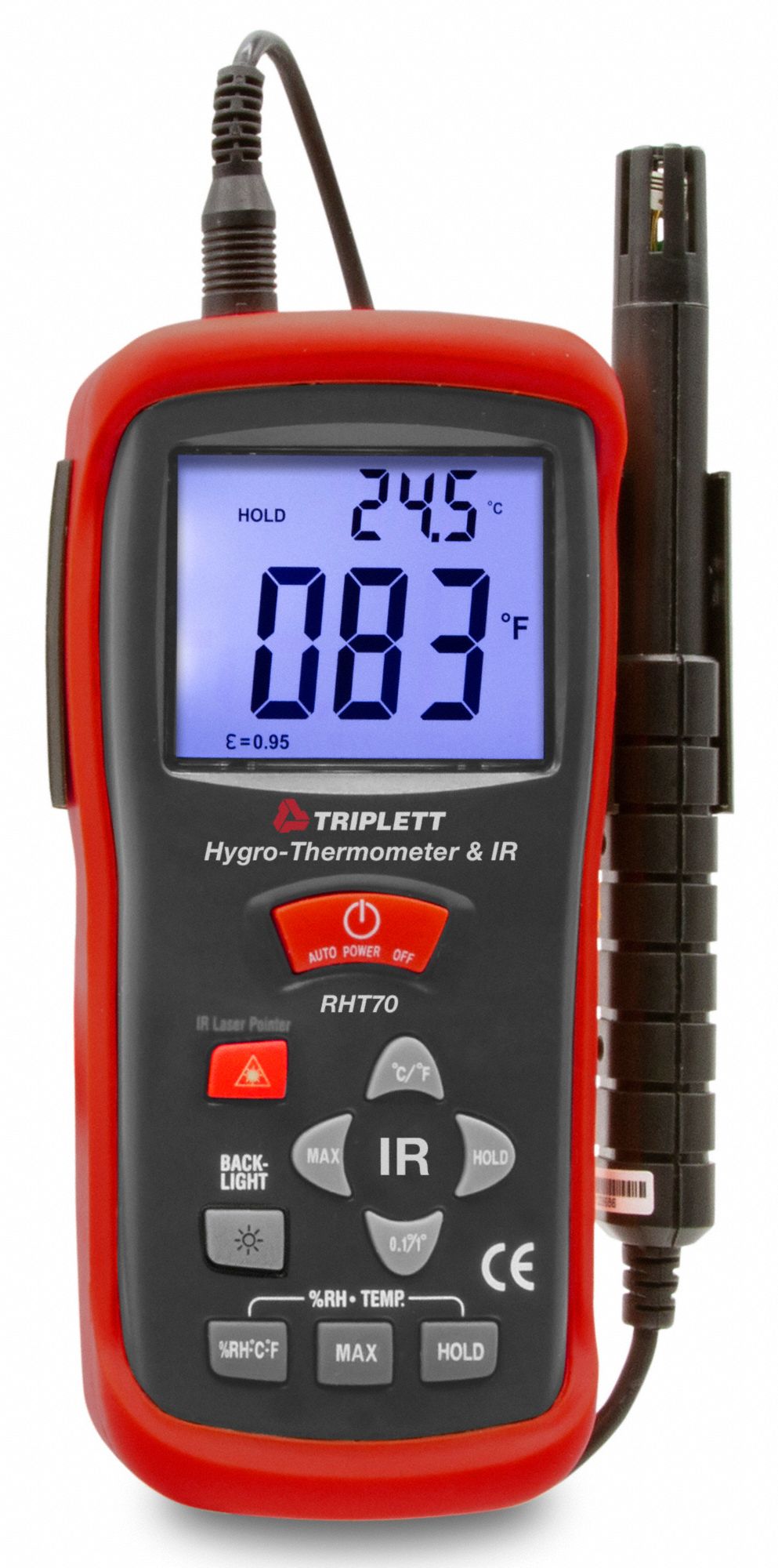 HYGRO THERMOMETER WITH REMOTE PROBE/IR