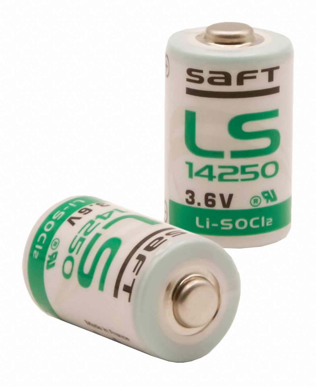BATTERY, 1/2 AA BATTERY SIZE, LITHIUM, 1, 200 MAH CAPACITY, 3.6V DC, 2 PK