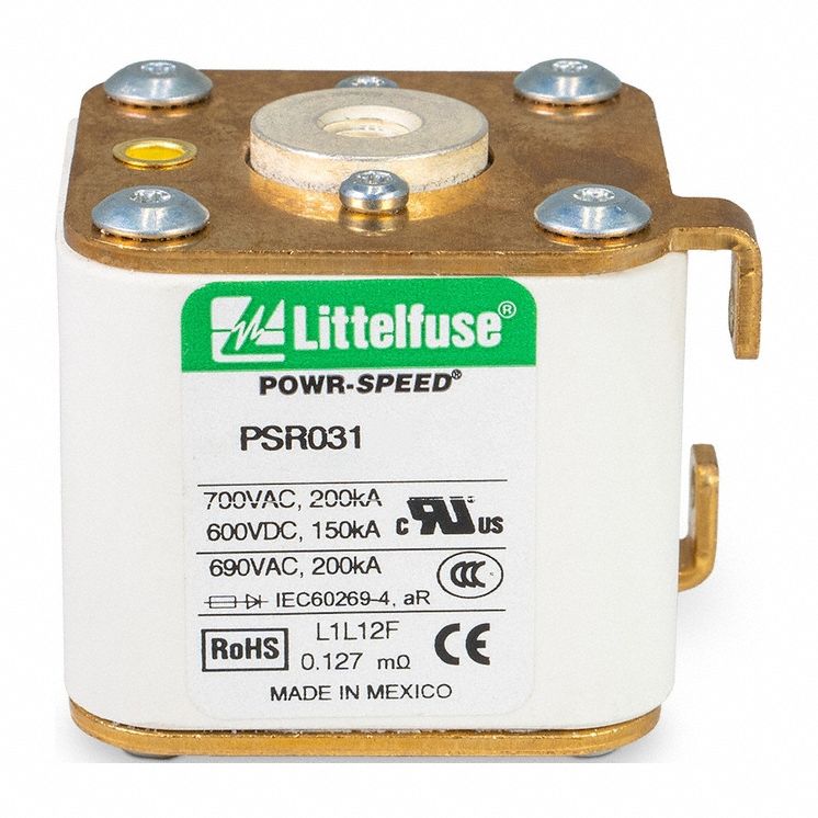 High Speed Semiconductor Fuse: PSR Series, Very-Fast-Acting, 350 A, 700 V AC, Indicating