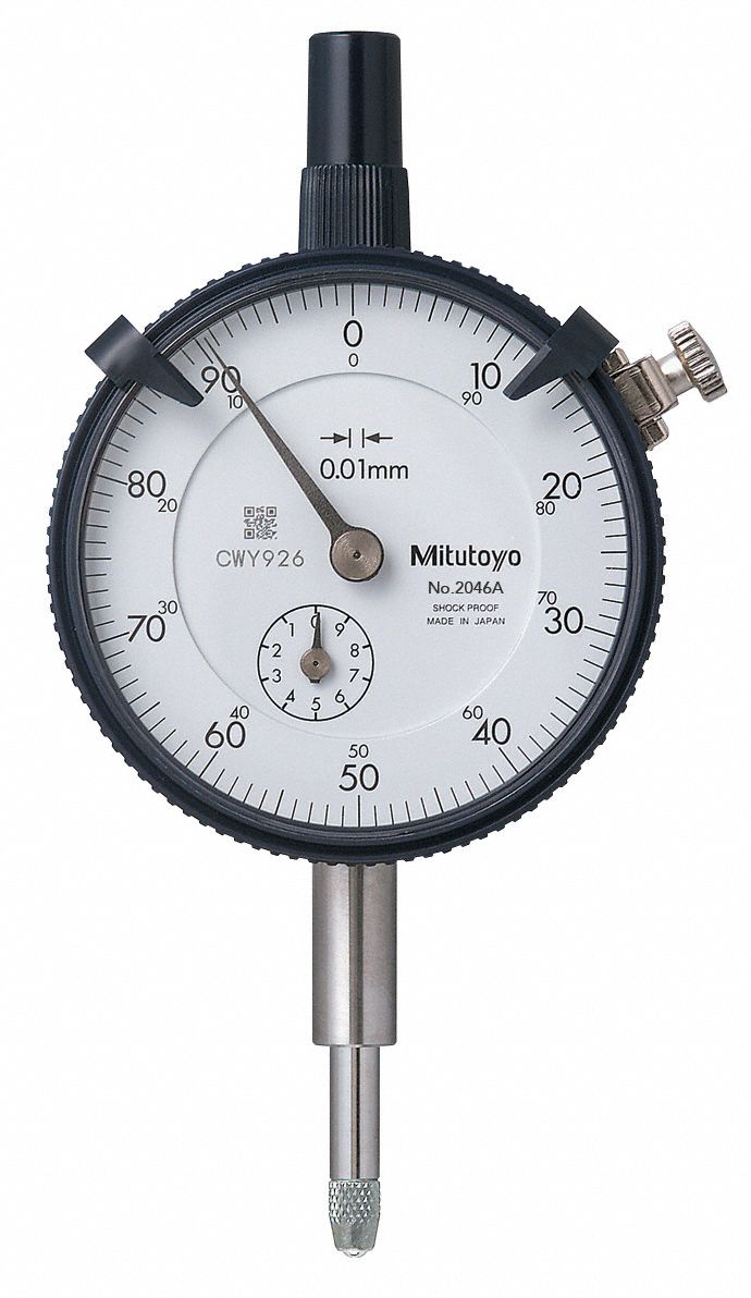 MITUTOYO, 0 to 10 mm Range, Continuous Reading, Dial Indicator - 783DN8 ...