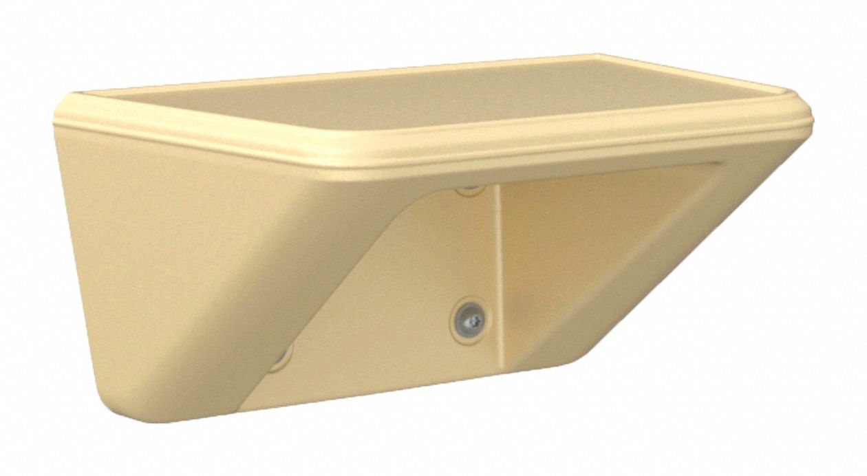 Shelf/Step: Sand, 8 in Overall Ht, 16 in Overall Wd, 16 in Overall Dp, 1 Shelves, Wall Mount