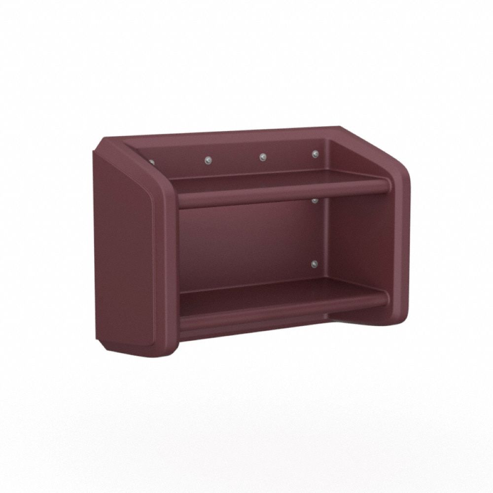Shelf/Step: Burgundy, 24 in Overall Ht, 35 in Overall Wd, 15 in Overall Dp, 2 Shelves