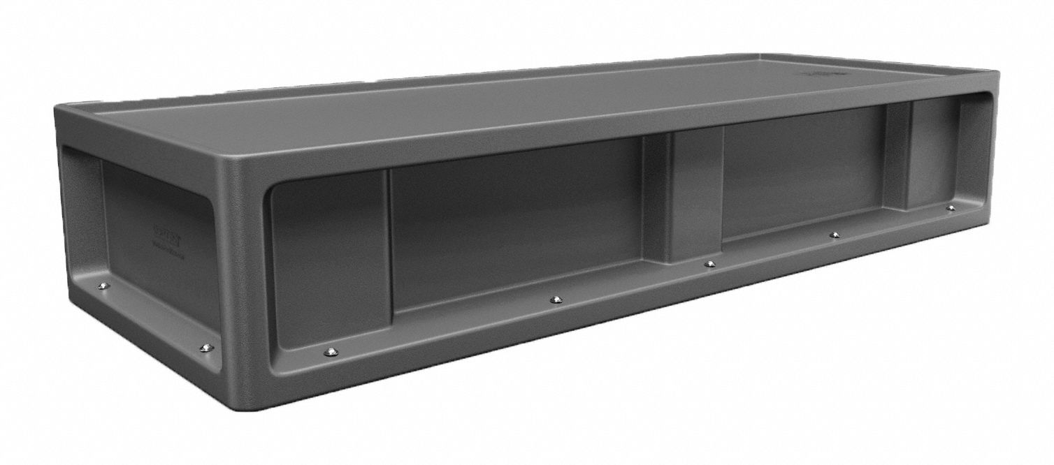 Institutional Bed: Gray, 79 in Overall Lg, 31 in Overall Wd, 15 in Overall Ht, Polyethylene